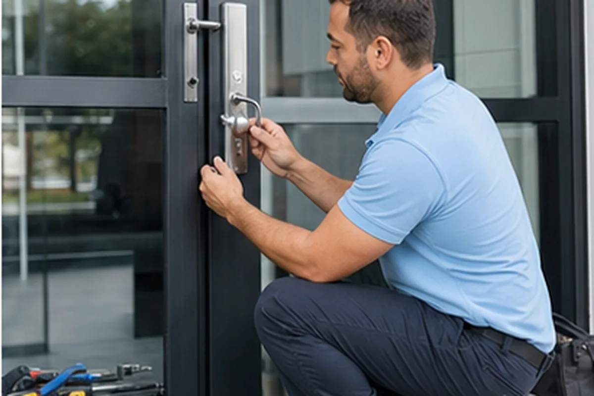 Residential smart lock installation in Houston TX