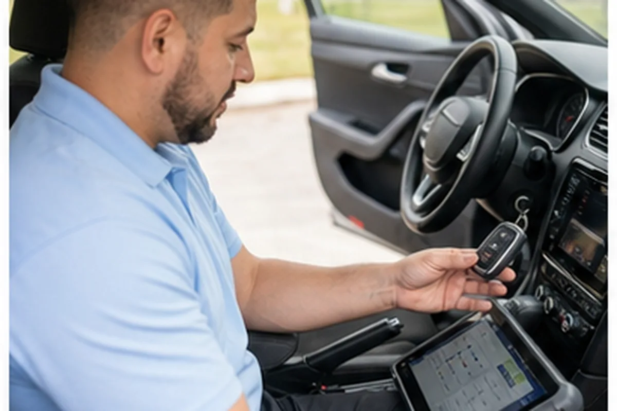 Emergency mobile locksmith service vehicle in Houston TX