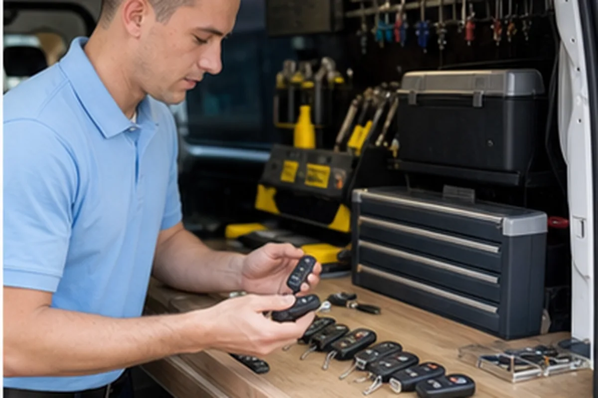Mobile locksmith service van serving Houston TX